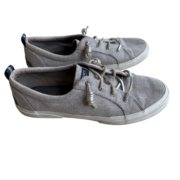 Sperry Top-Sider Pier Wave Sparkle Gray Canvas Shoes Women’s Size 9.5 - Picture 2 of 9